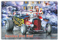 Santas Hot Rod Christmas 12×18