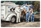Boys Enjoying Ice Cream 12×18