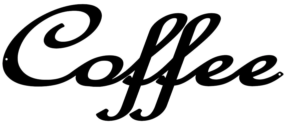Coffee Home Décor Silhouette 9.5×23.5