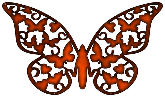 Butterfly Vintage Style Metal Sign 14 × 23