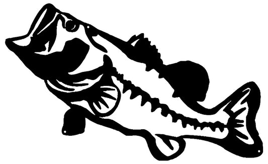 Bass Fish Silhouette 14.5×23.5