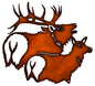 Buck And Doe Deer 13.5×15