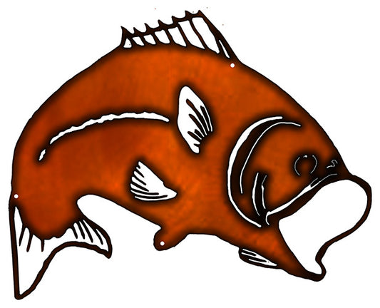 Big Mouth Bass Fish 14×17.5