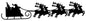 Santas Sleigh Reindeer Silhouette 5×23.5