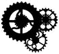 Automobile Gears Silhouette 16×18