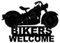 Bikers Welcome Silhouette 14×19