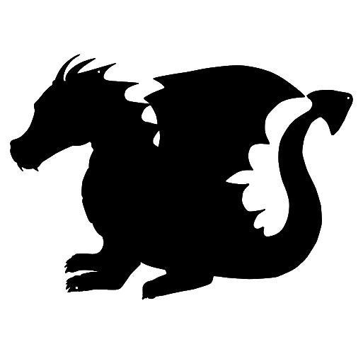 Dragon Silhouette 13.5×19