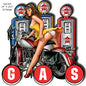 Gas Pump Pin Up Girl 23×23.5