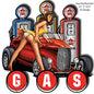 Gas Hot Rod Pin Up Girl 23×23.5