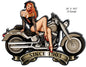 Pin Up Girl Motorcycle 18.5×24