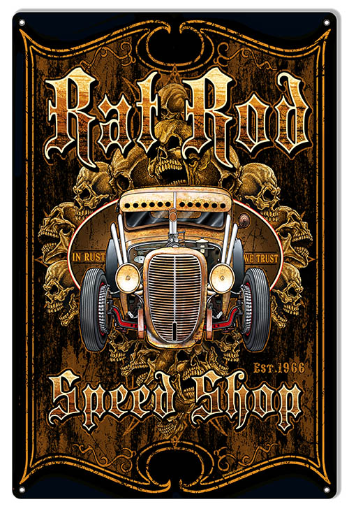 Rat Rod Hot Rod 12×18