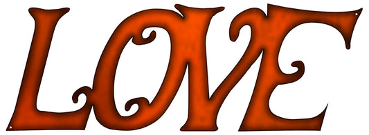 Love Vintage Style Metal Sign 8 × 24