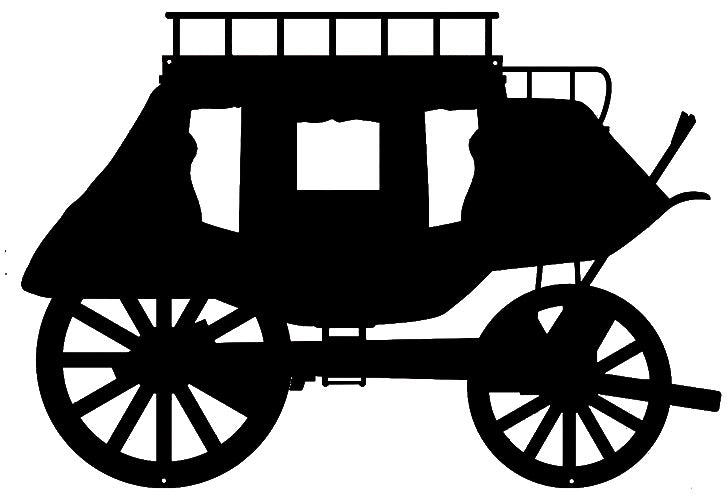 Wagon Silhouette 15.5×23.5