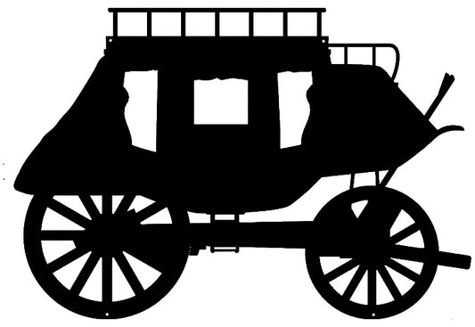 Wagon Silhouette Vintage Style Metal Sign 15 × 23