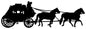 Horse Drawn Carriage Silhouette 11×35