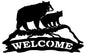 Welcome Bear Silhouette 15×23.5