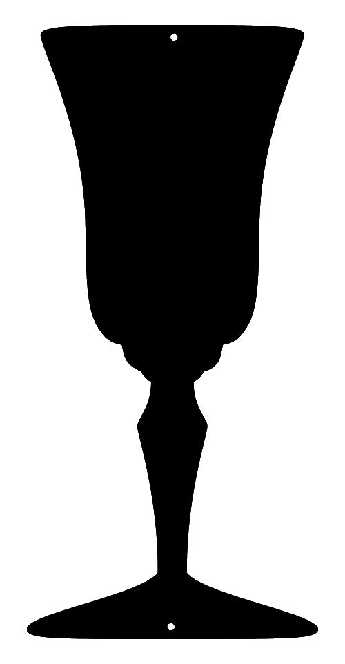 Goblet Glass Silhouette 5.5×11.5