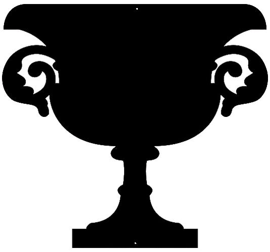 Goblet Silhouette Vintage Style Metal Sign 21 × 23