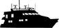 Yacht Boat Silhouette 15.5×32