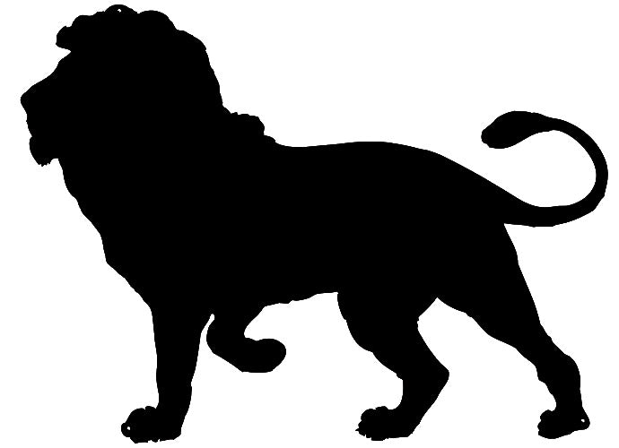 Lion Silhouette 20.5×28