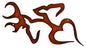 Buck Doe Head Symbol 6.5×12