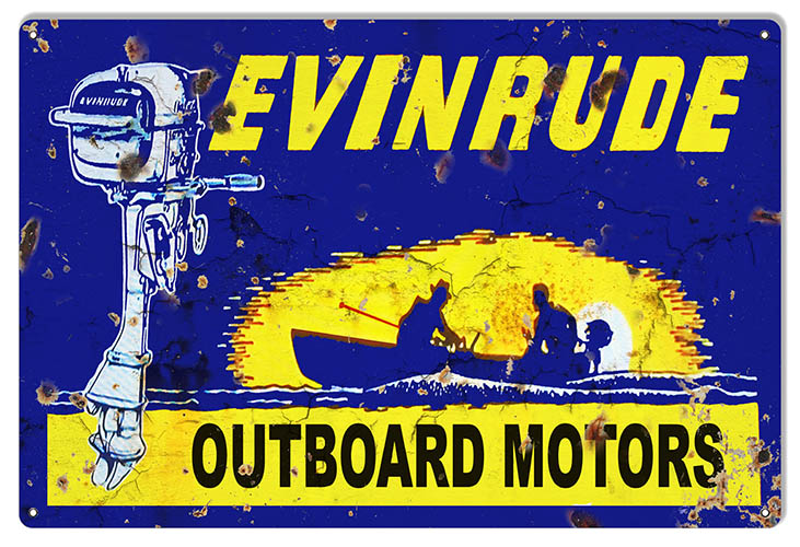 Evinrude Motors Hunting And Fishing 12×18