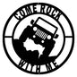 Come Rock Jeep Silhouette 14×14