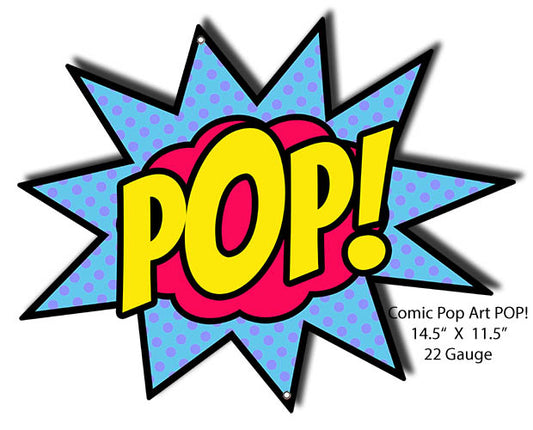 POP Comic Pop Art Vintage Style Metal Sign 11 x 14