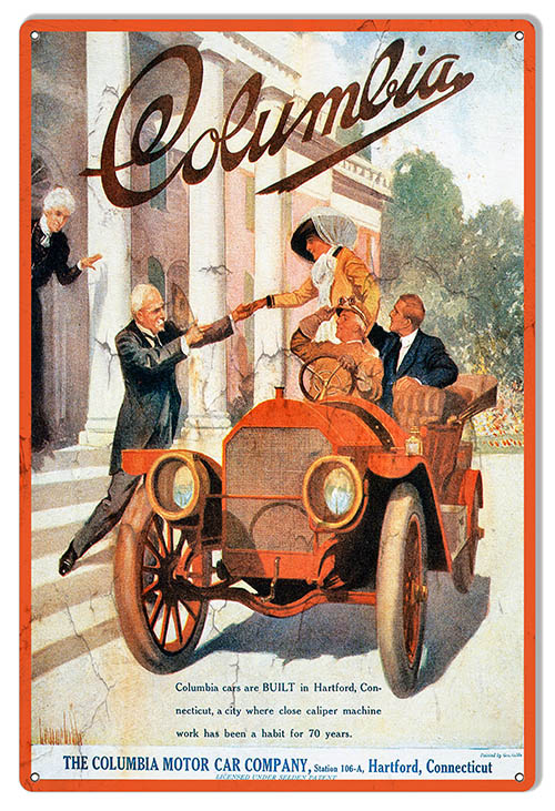 Columbia Automobile Vintage Style Metal Sign 12 × 18