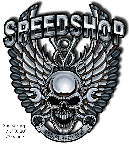 Speedshop Skull 17.5×20