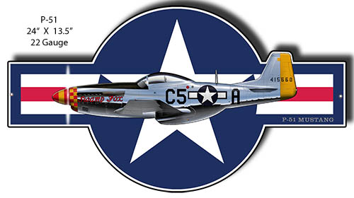 Airplane P-51 Mustang Aviation 13.5×22
