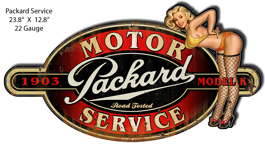 Packard Motor Pin Up Girl 12.8×23.8