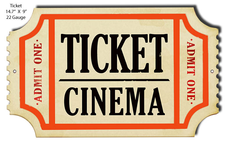 Cinema Movie Ticket 9×14.7