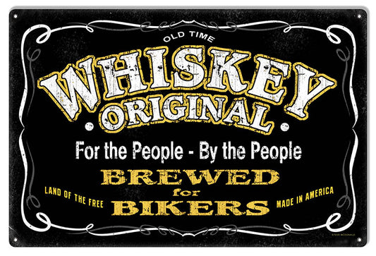 Whiskey Bar Vintage Style Metal Sign 16 × 24
