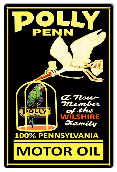 Polly Penn Motor Oil Gas Station 12×18