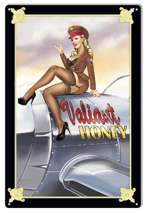 Nose Art Valiant Honey 12×18