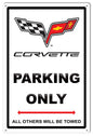 Corvette Parking Only 12×18
