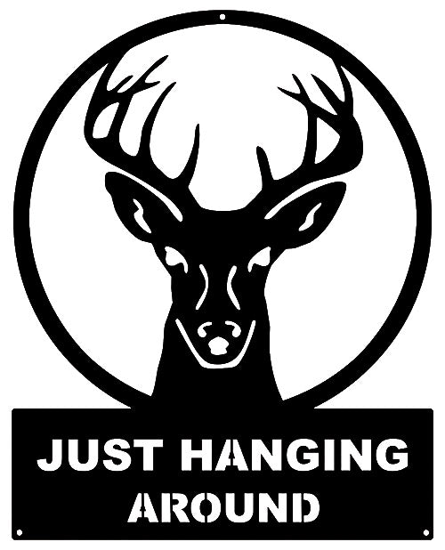 Deer Hanging Around Silhouette 18×22.7