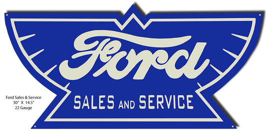 Ford Sales Vintage Style Metal Sign 14 × 30