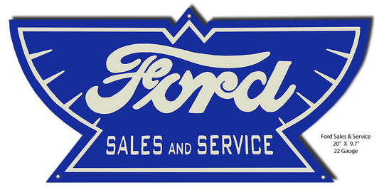 Ford Service Gas Station Vintage Style Metal Sign 9 x 20