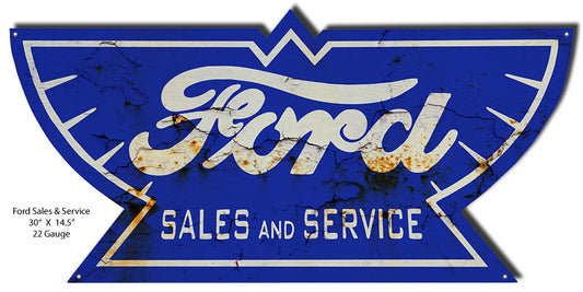Ford Vintage Style Metal Sign 14 × 30