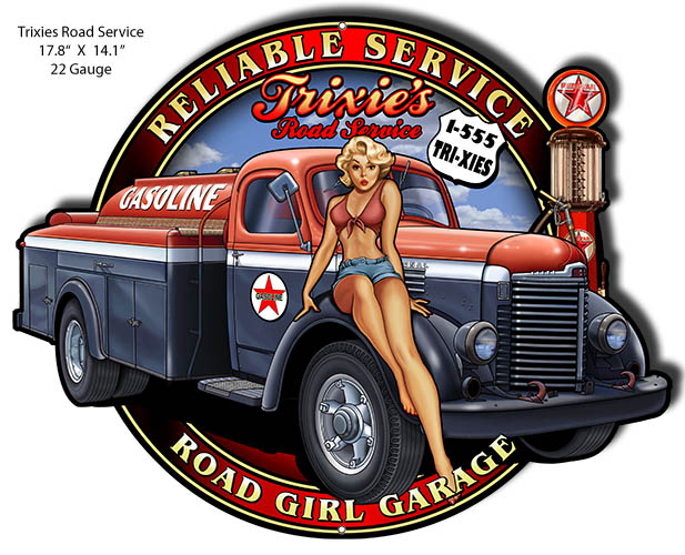 RGarage Pin Up Girl Motor Oil 14.1×17.8