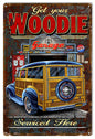 Woodie Service Garage Gas Station 12×18