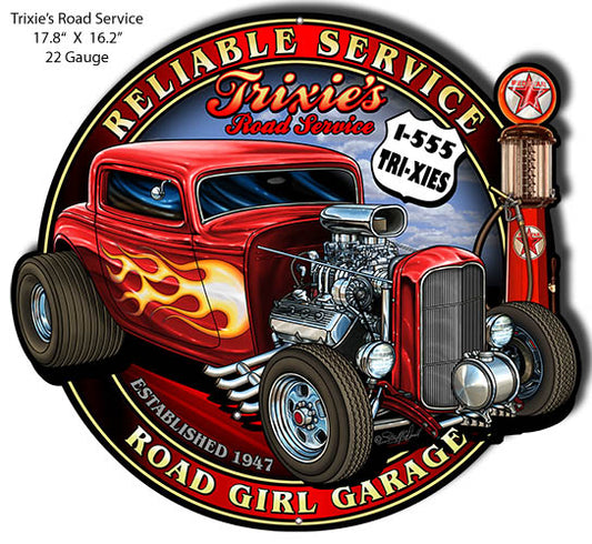 Hot Rod Vintage Style Metal Sign 16 × 17