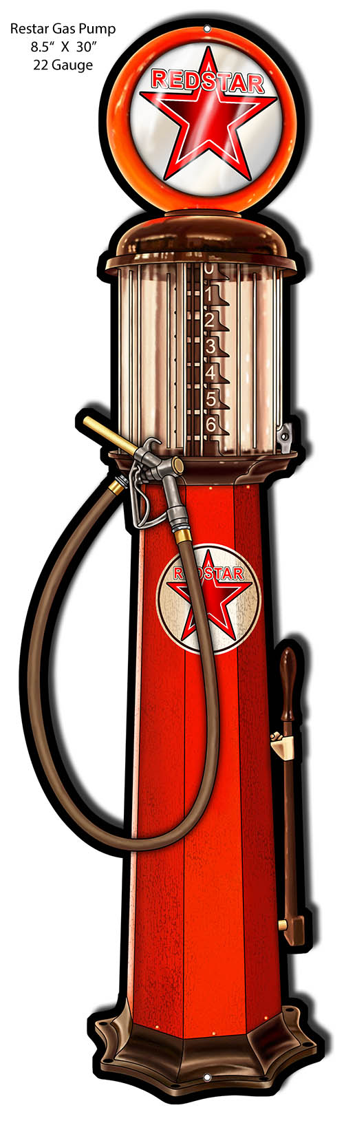 Red Star Gas Pump 8.5×30