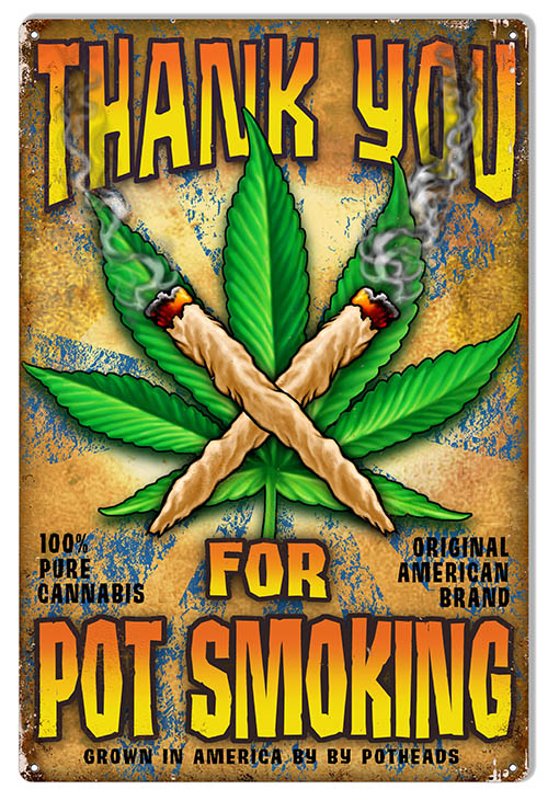 Pot Smoking Marijuana 12×18