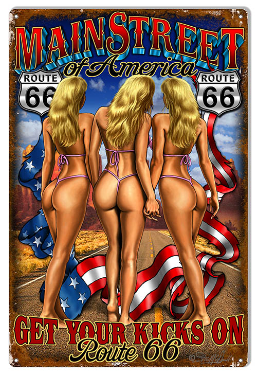 Main Street Pin Up Girls 12×18