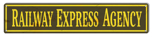 Railway Express Agency Railroad Vintage Style Metal Sign 6 × 30