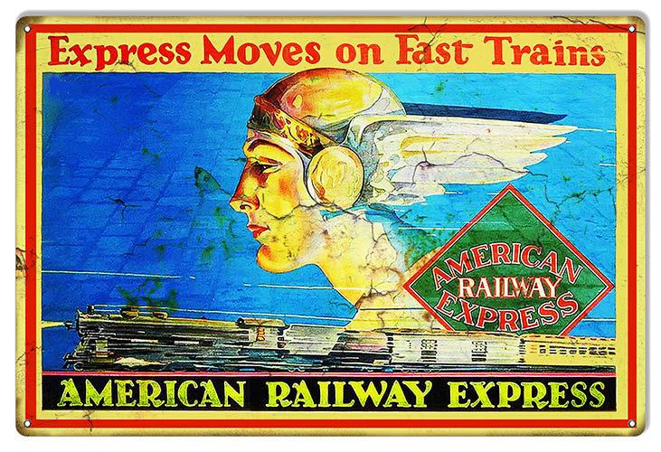 American Railway Express Railroad 12×18