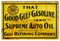 Good Gulf Motor Oil 12×18